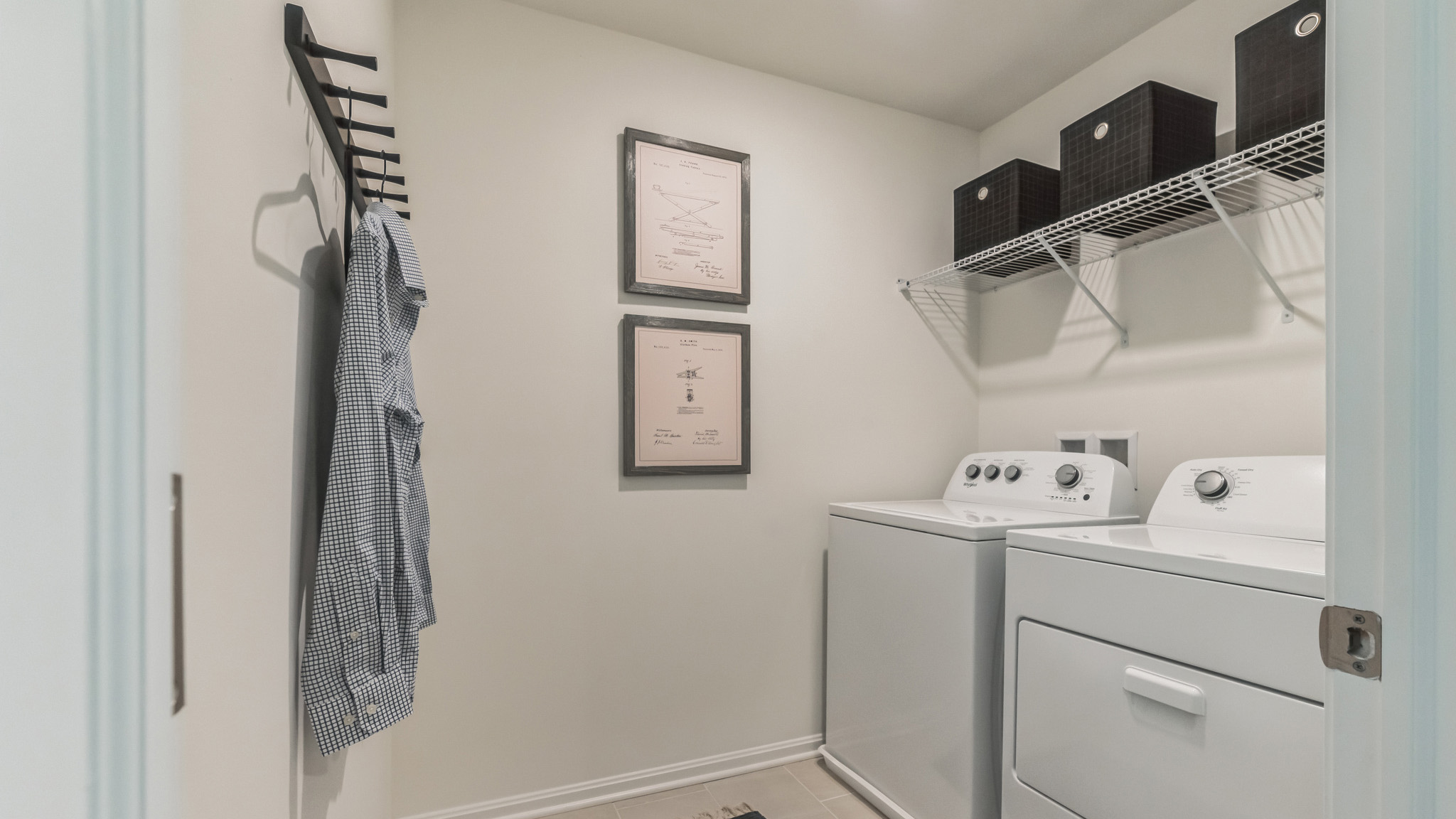 The conveniently located laundry room.