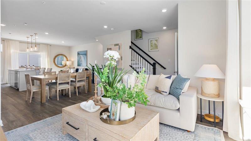 open concept great room natural light