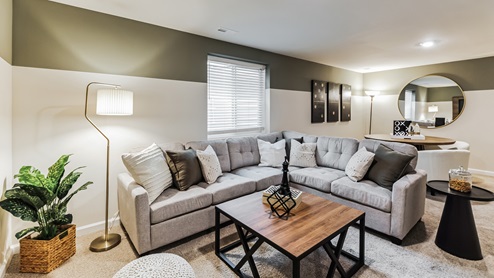 Loft living and dining area.