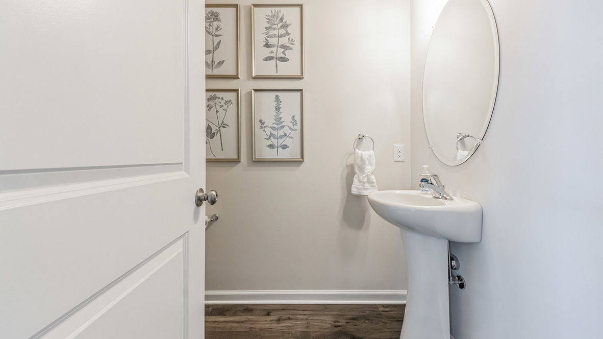 Half bath near the living area.