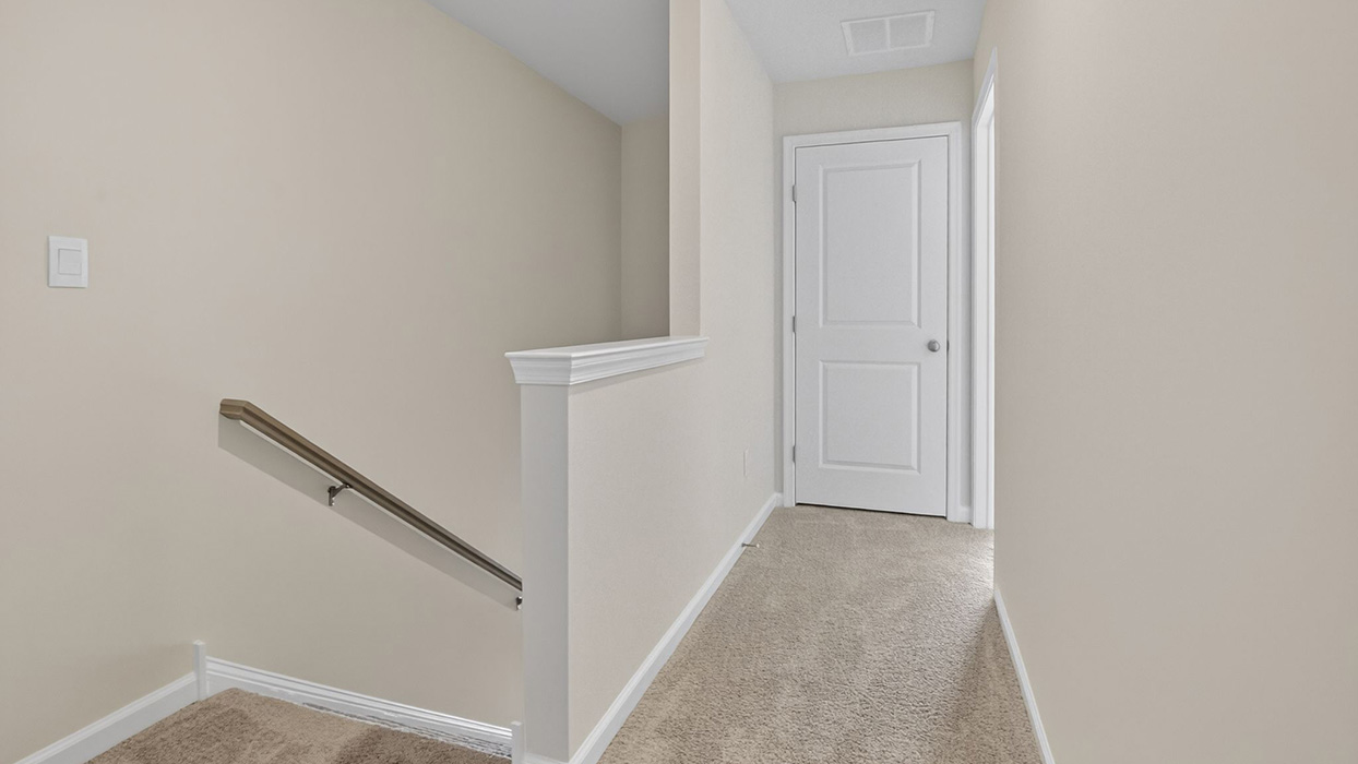 The upstairs landing with closet.