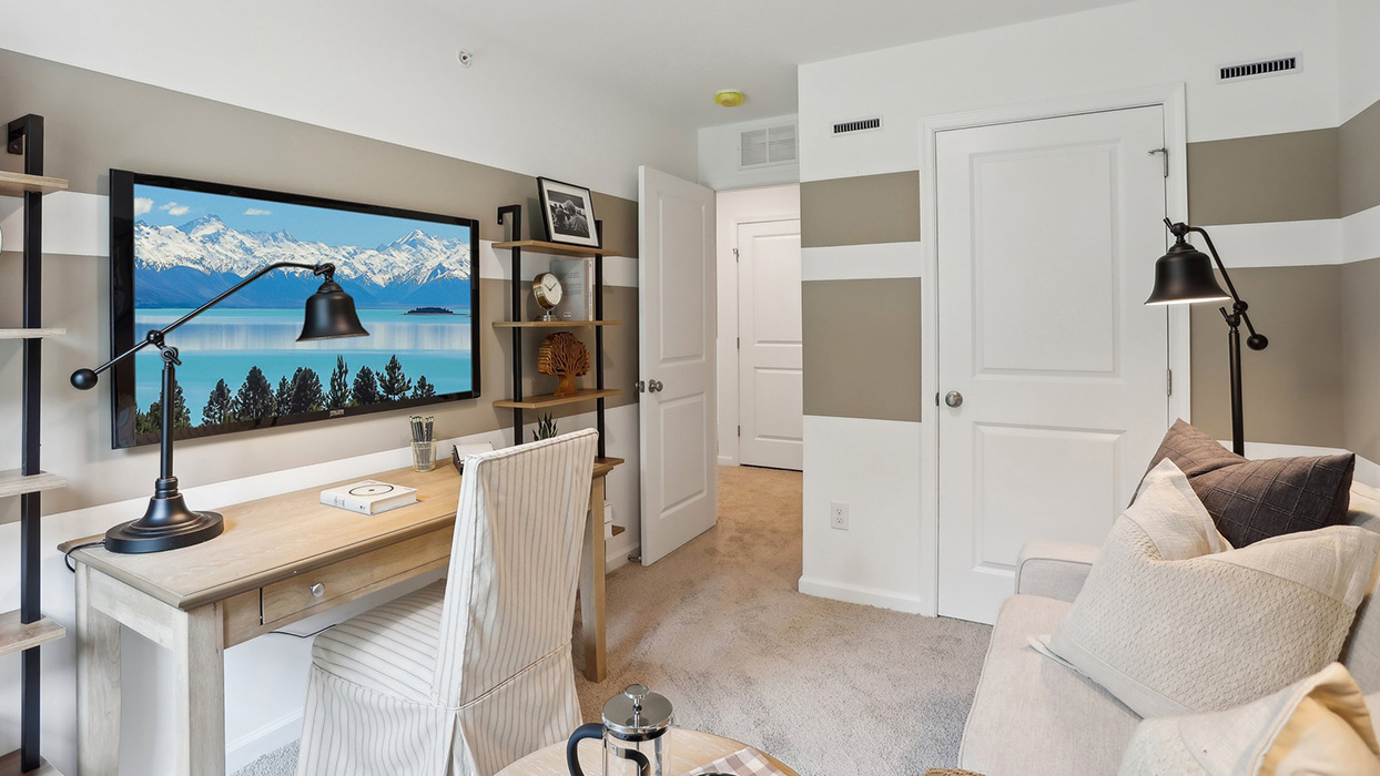 The third bedroom could be used as a small home office.