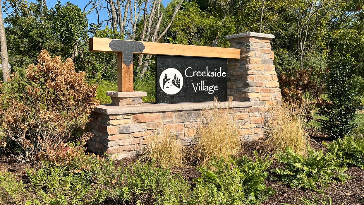 Creekside Village monument sign
