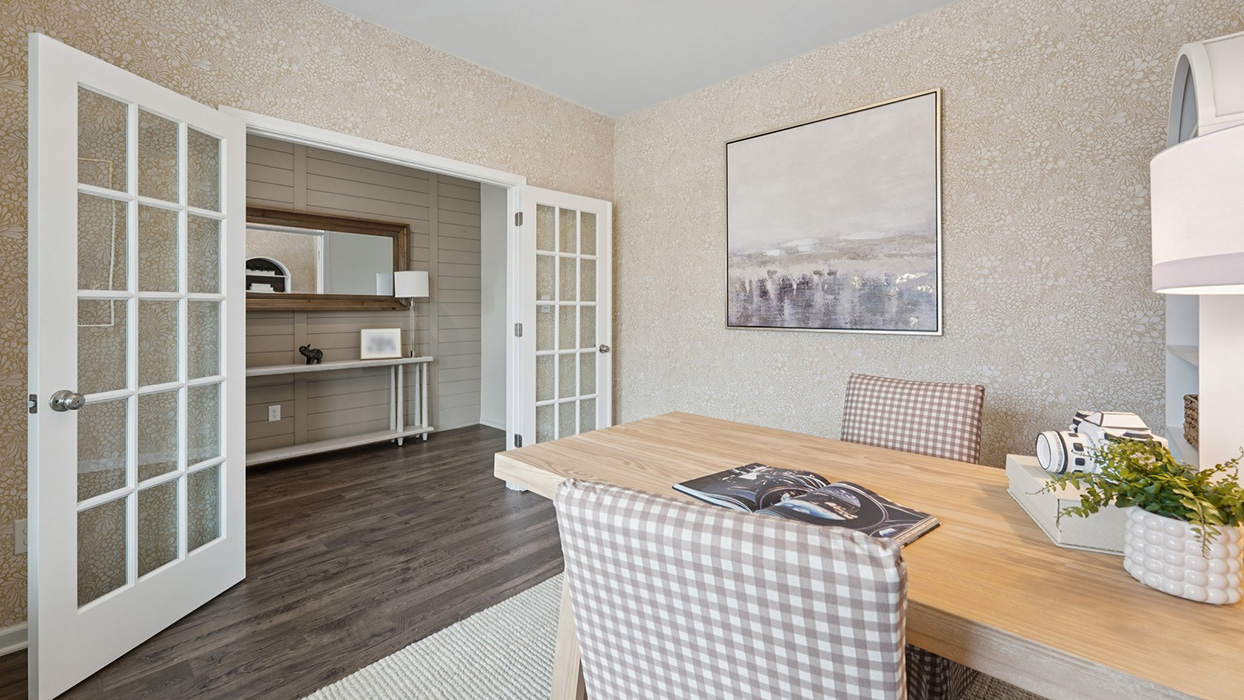 The study with two french doors.