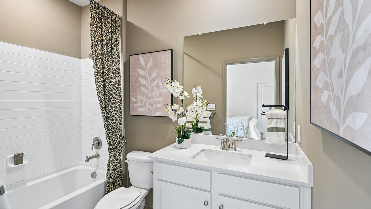 Bedroom three has a private bathroom.