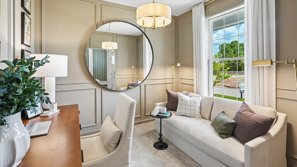 Flex space possesses natural lighting and space fit for an office and lounge combination.