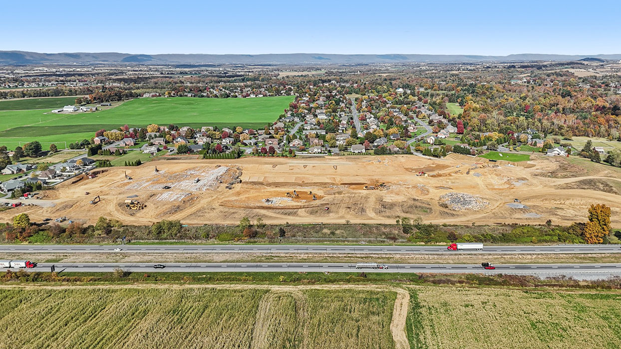 an aerial view of the future chambers crossing community