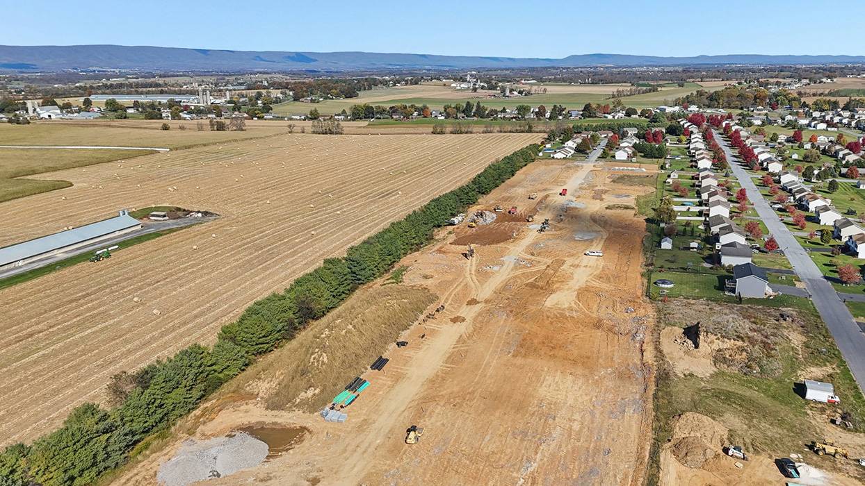 an aerial view of the future Thornwood community
