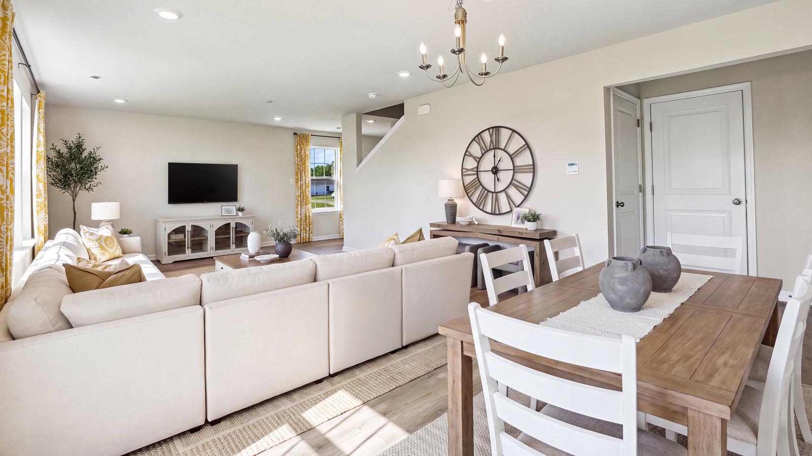 kitchen with a view toward the dinning space