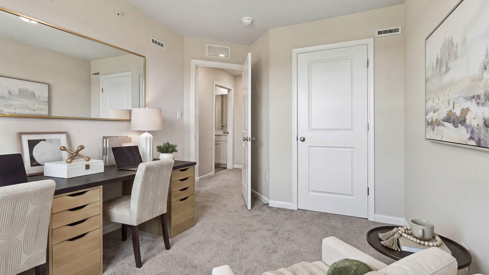 Bedroom two with a view of the closet.