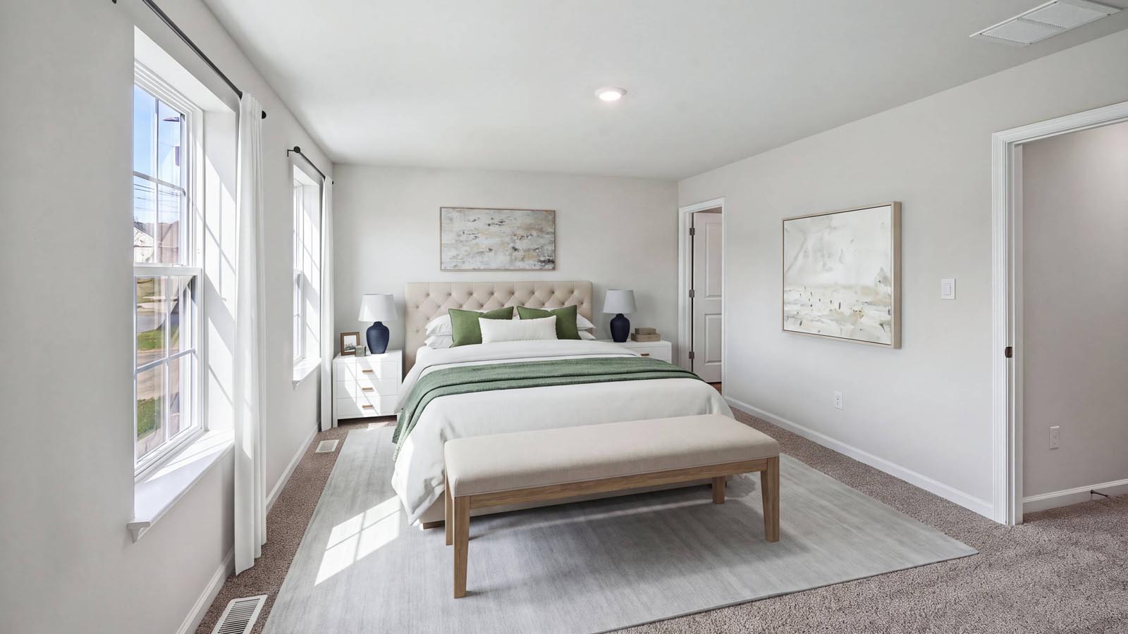 Primary bedroom on the second floor.