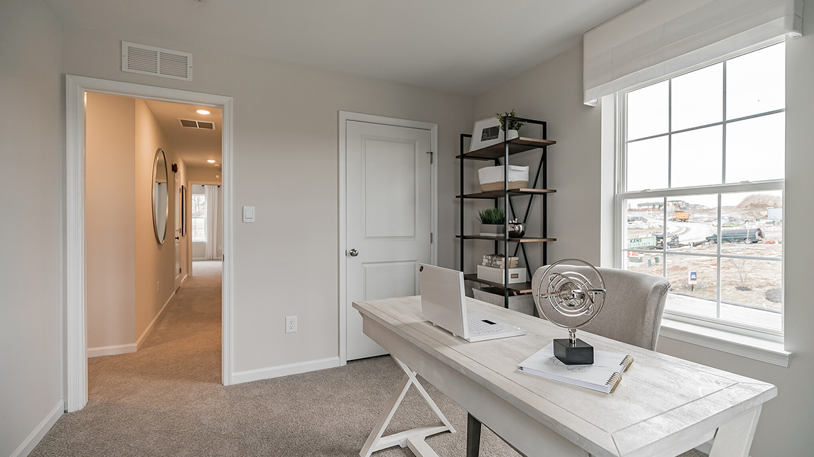 Different view of bedroom two with closet.