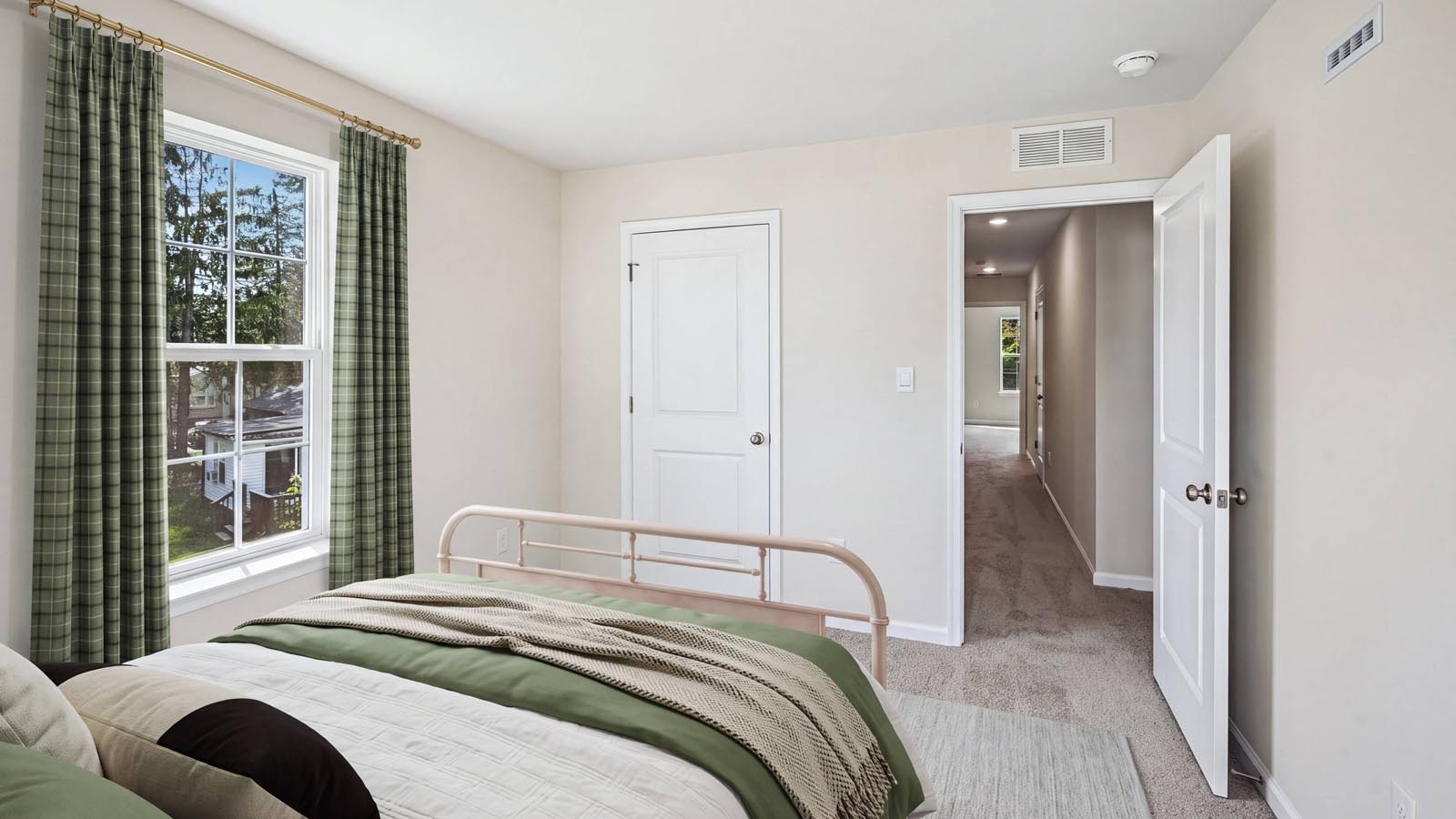 Different view of bedroom two with closet.