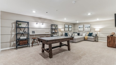 Basement rec room perfect for entertaining.