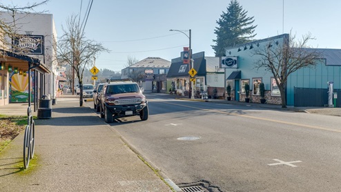 a streetscape in Battle Ground