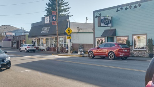 a streetscape in Battle Ground