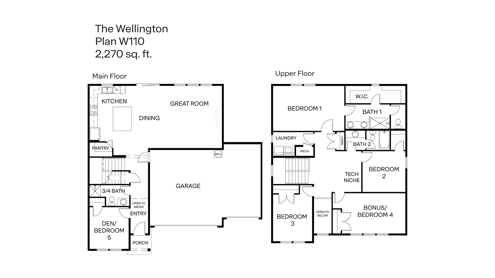 Wellington Floor plan at Sterling Ranch