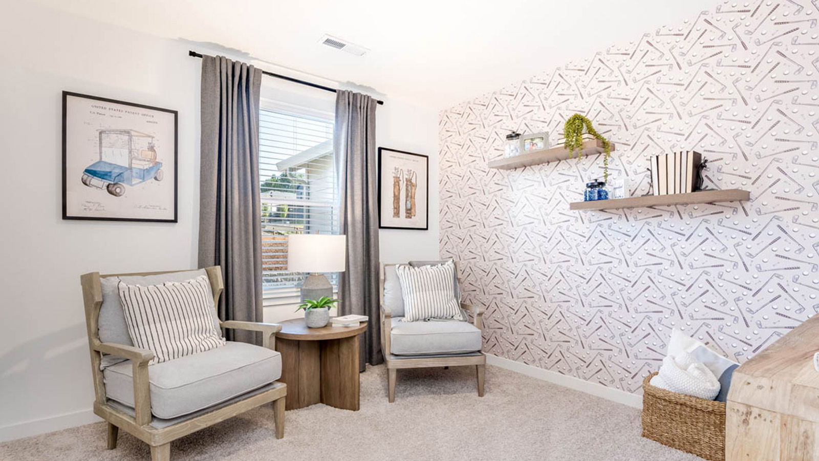 Bedroom with wall-to-wall carpet and a closet