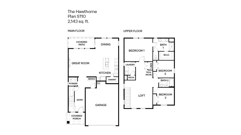 floor plan S110 2car garage