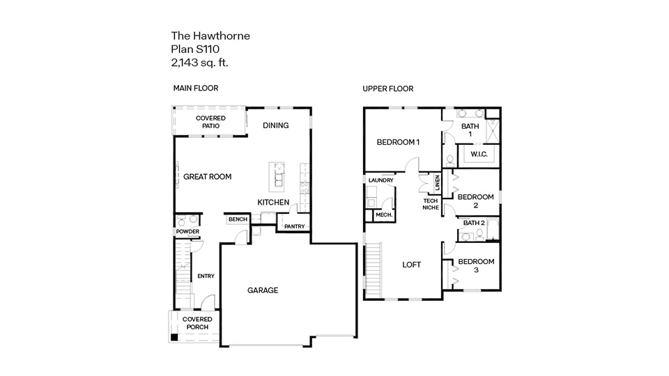 floor plan S110 3car garage