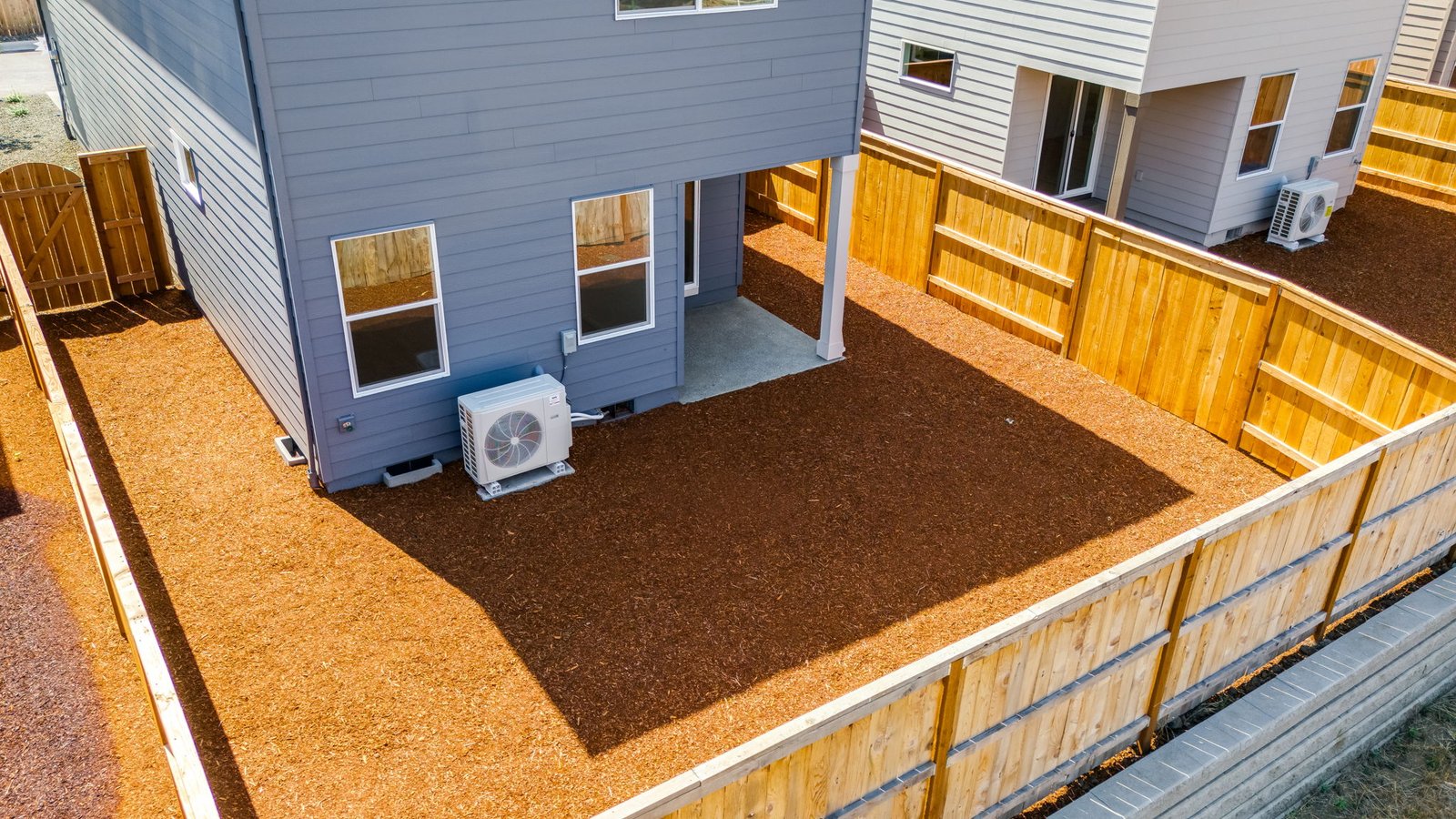 Covered concrete patio