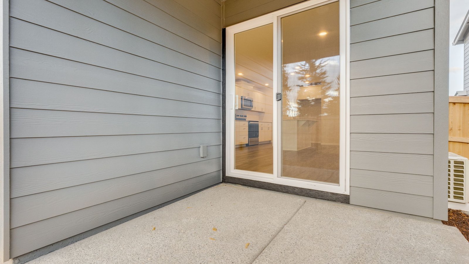 Covered concrete patio