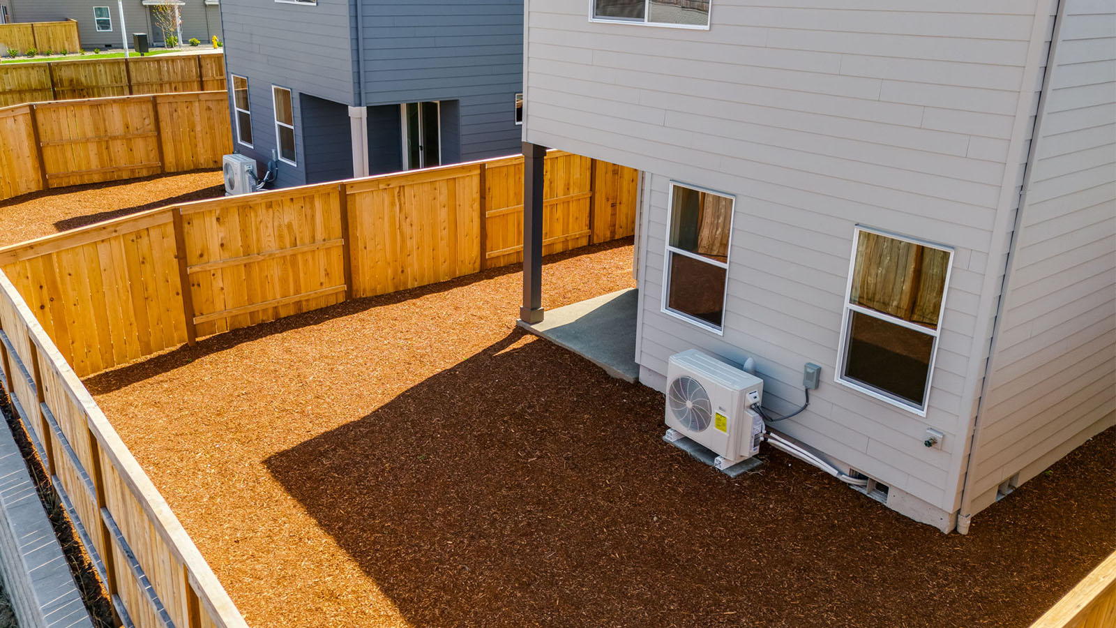 Covered concrete patio