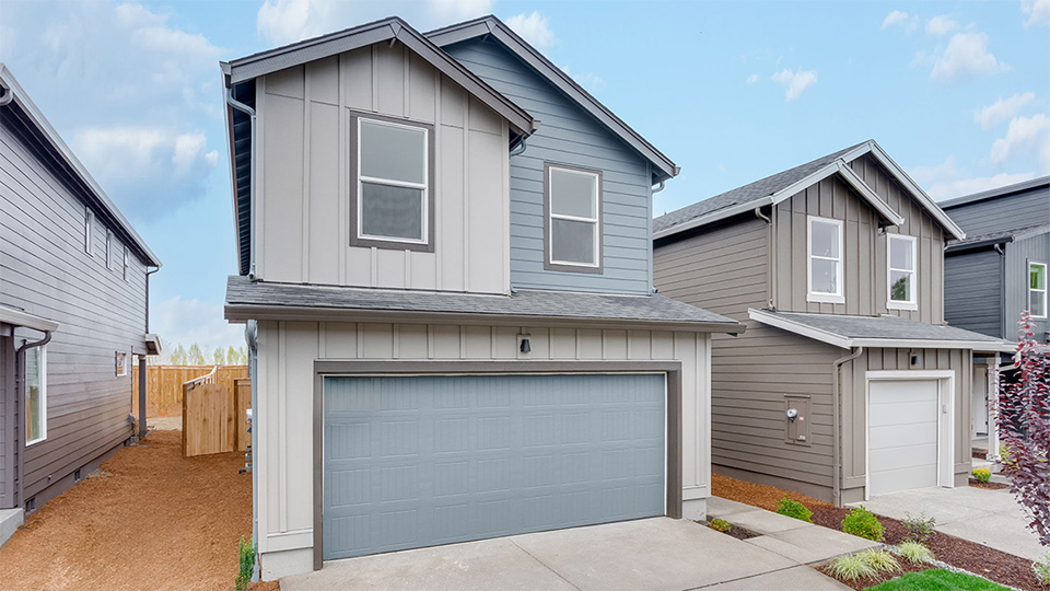 exterior front single-family home with a 2-car garage