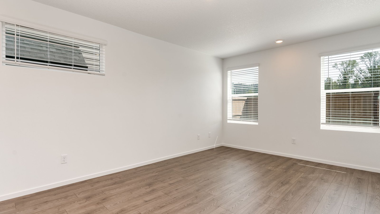 Great room with laminate flooring