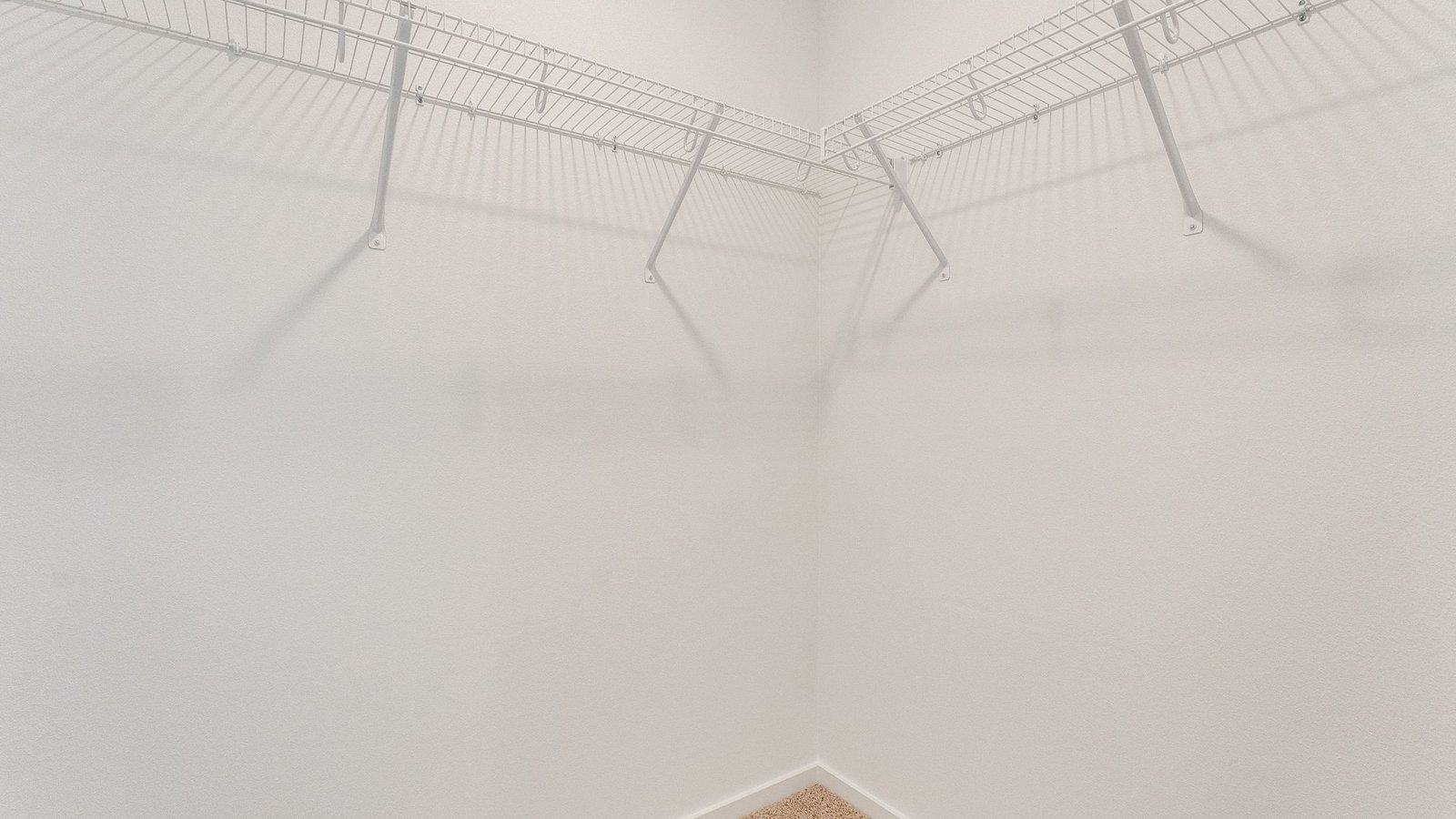Primary bedroom walk-in closet with wire shelves