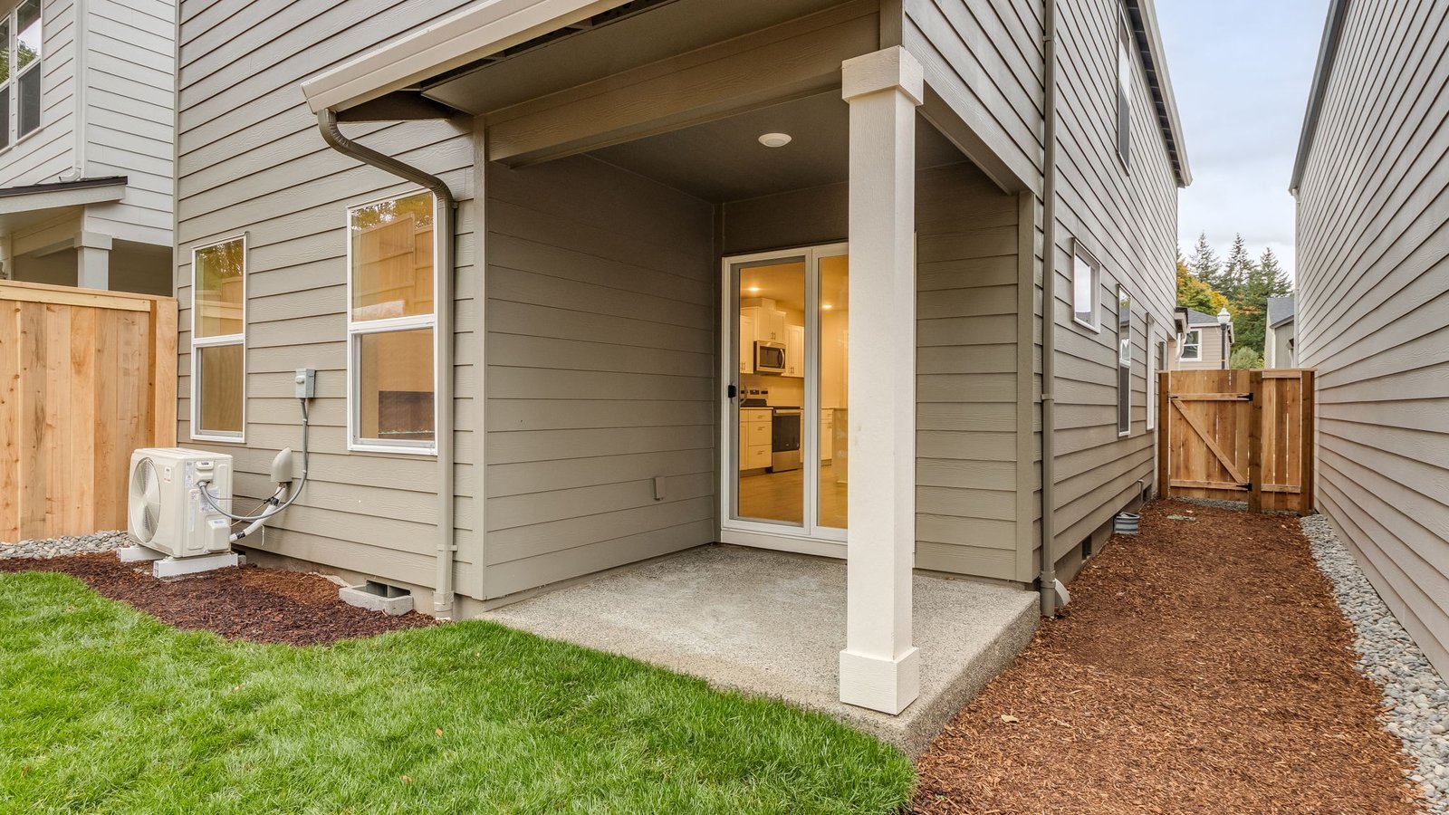 Covered concrete patio