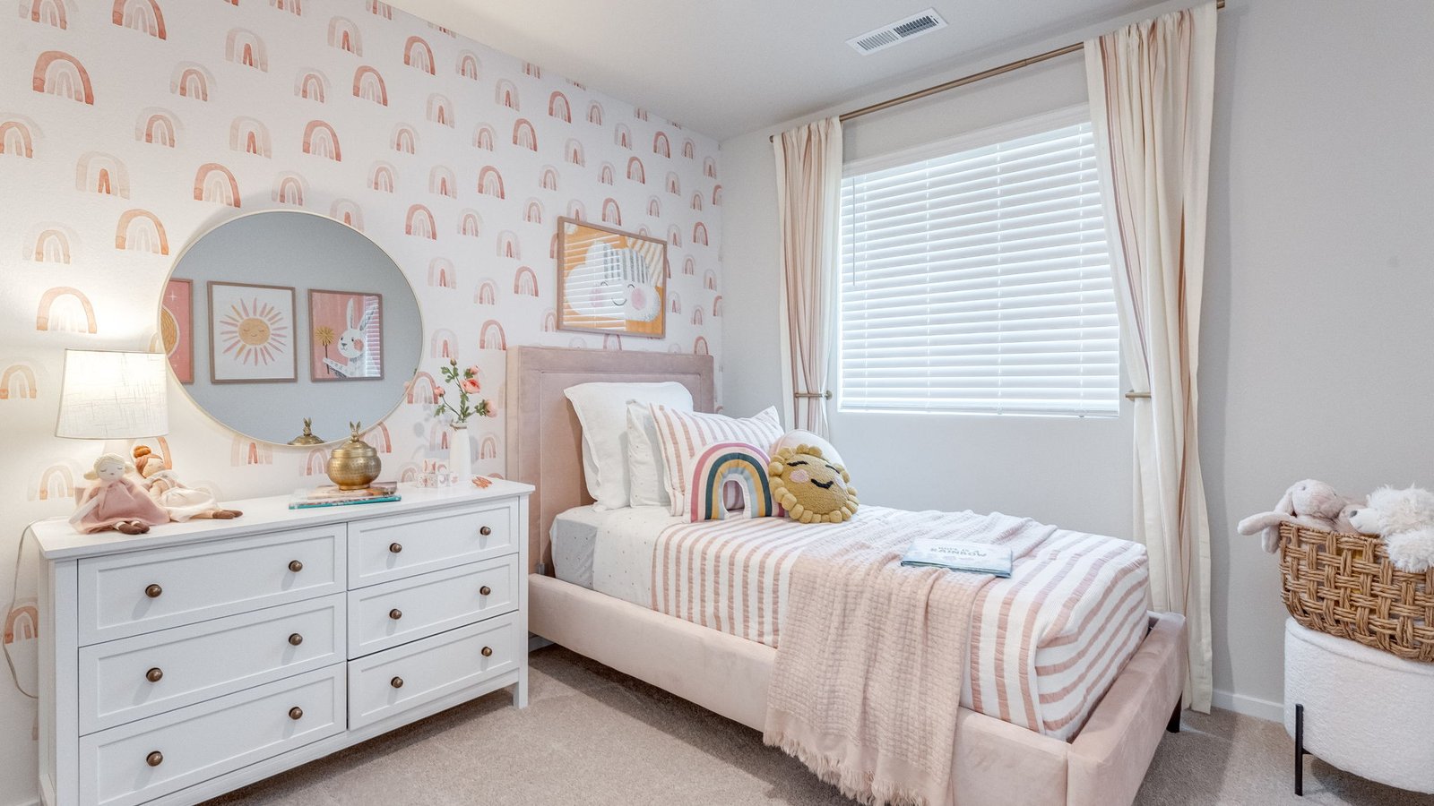 Bedroom with wall-to-wall carpet and a closet