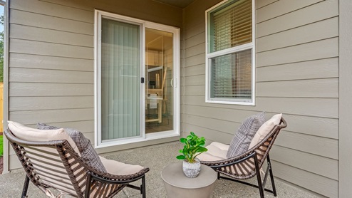 Covered concrete patio