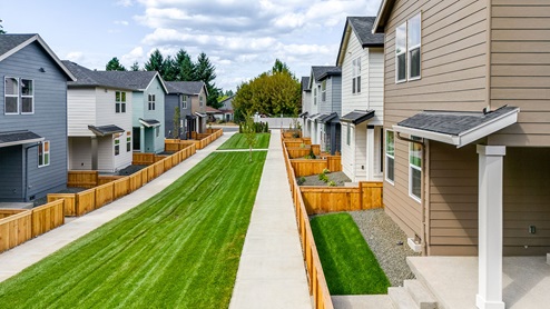 community greenspace at Cottages at 66th