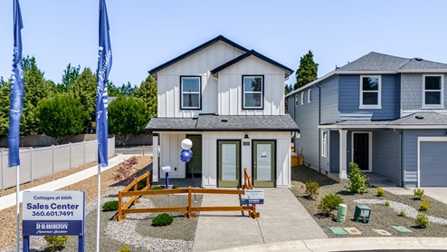 sales office at cottages at 66th new home community in Vancouver, Washington