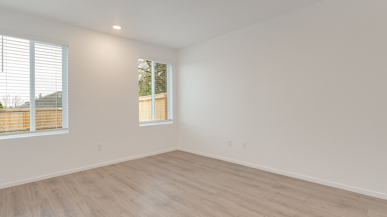 Great room with laminate flooring