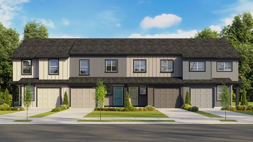exterior rendering of 4 fisher's creek terrace townhomes