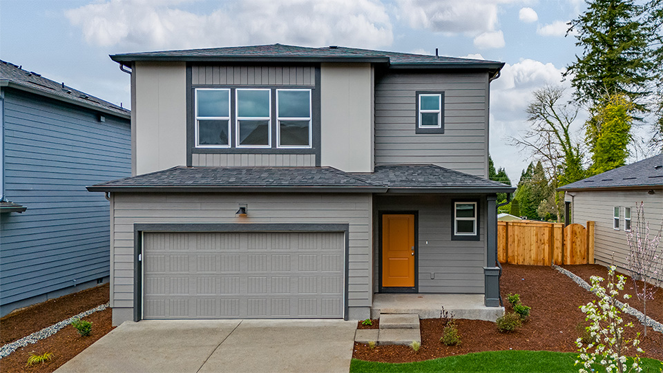 exterior front single-family home with a 2-car garage