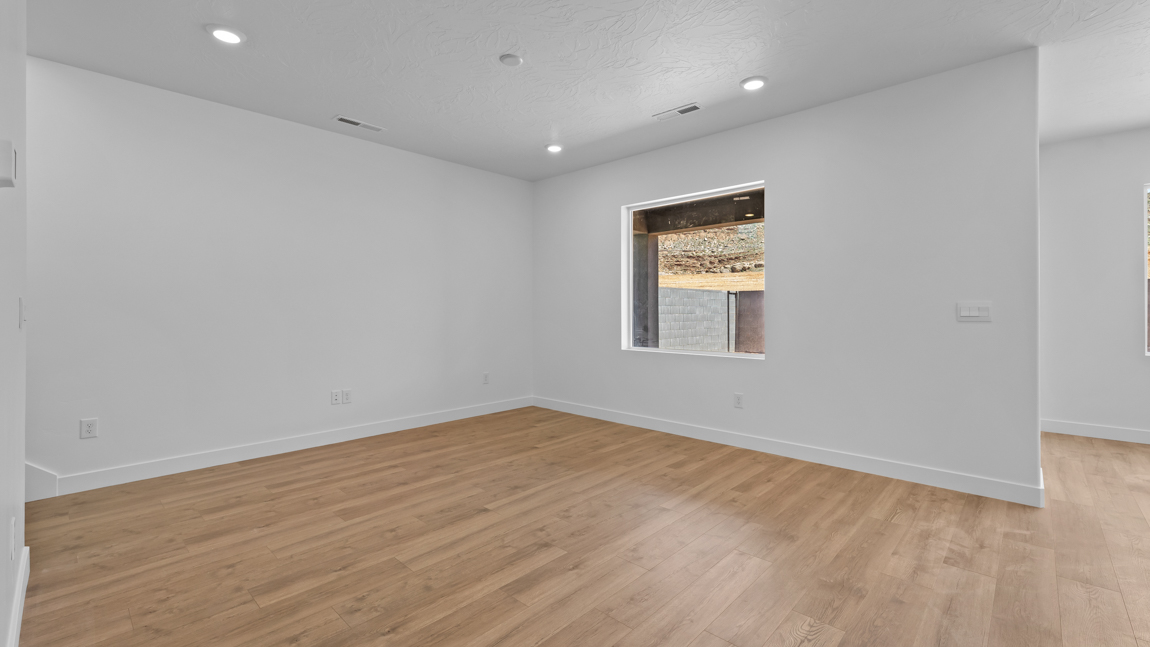 Spacious living room with large picture window