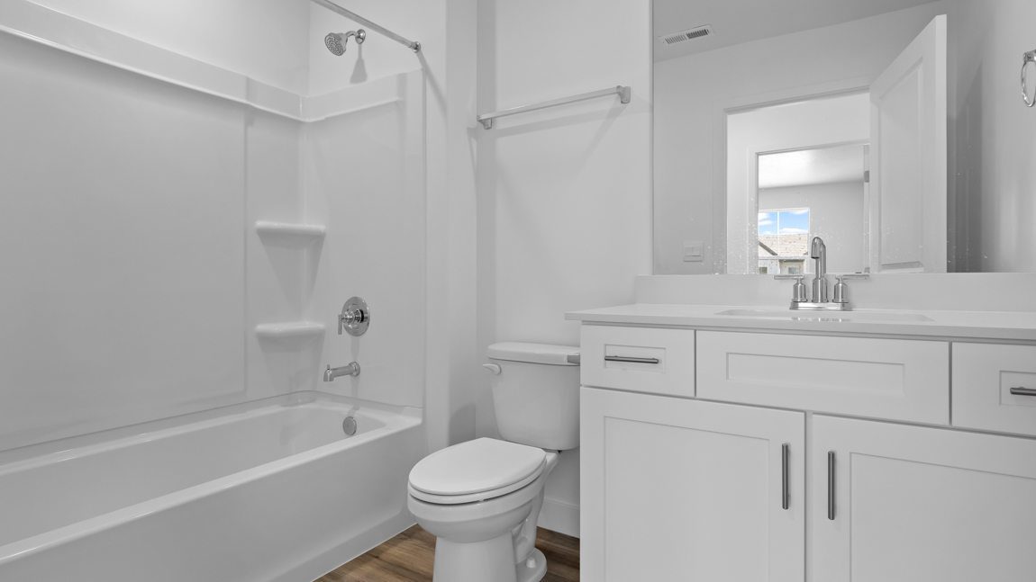 Bathroom with quartz countertops