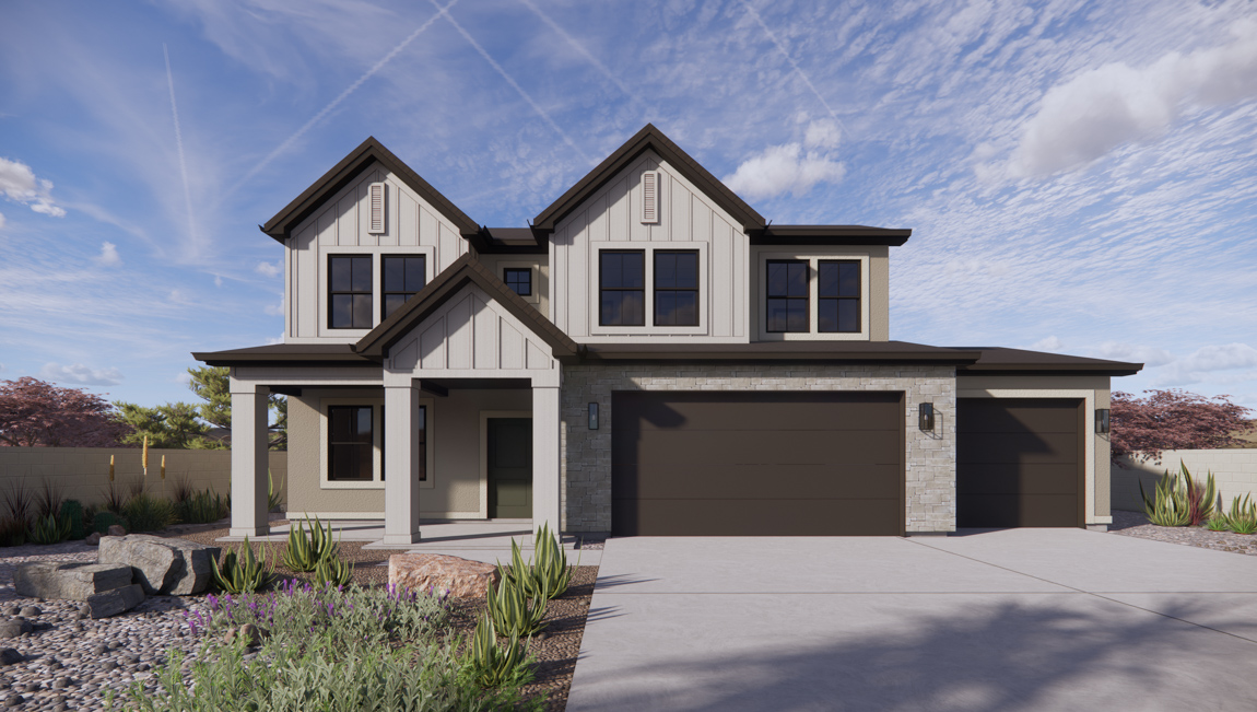 Brand new home in Washington with a three car garage