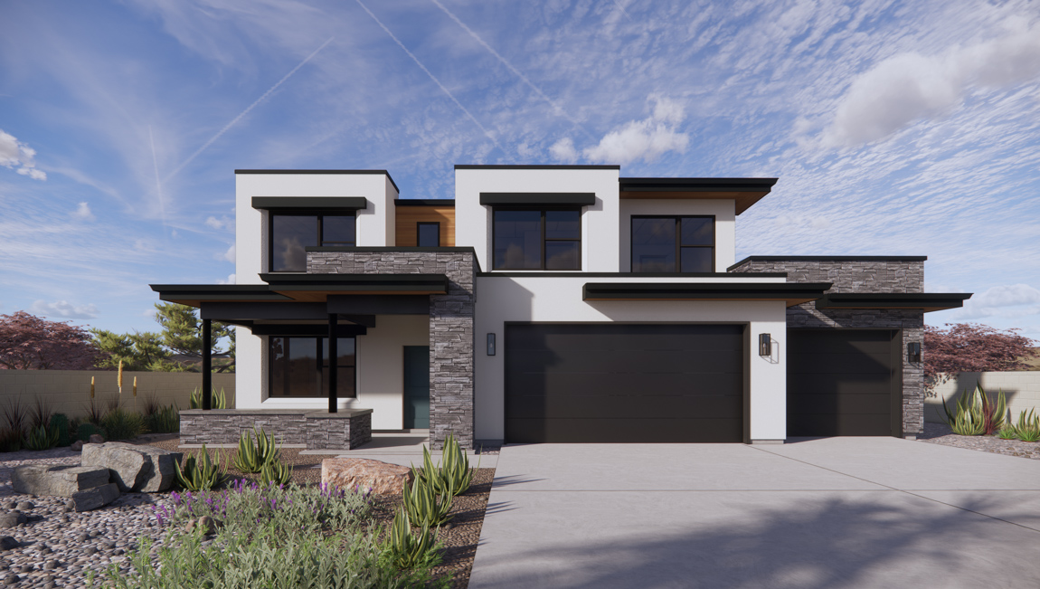 Brand new home in Washington with a three car garage