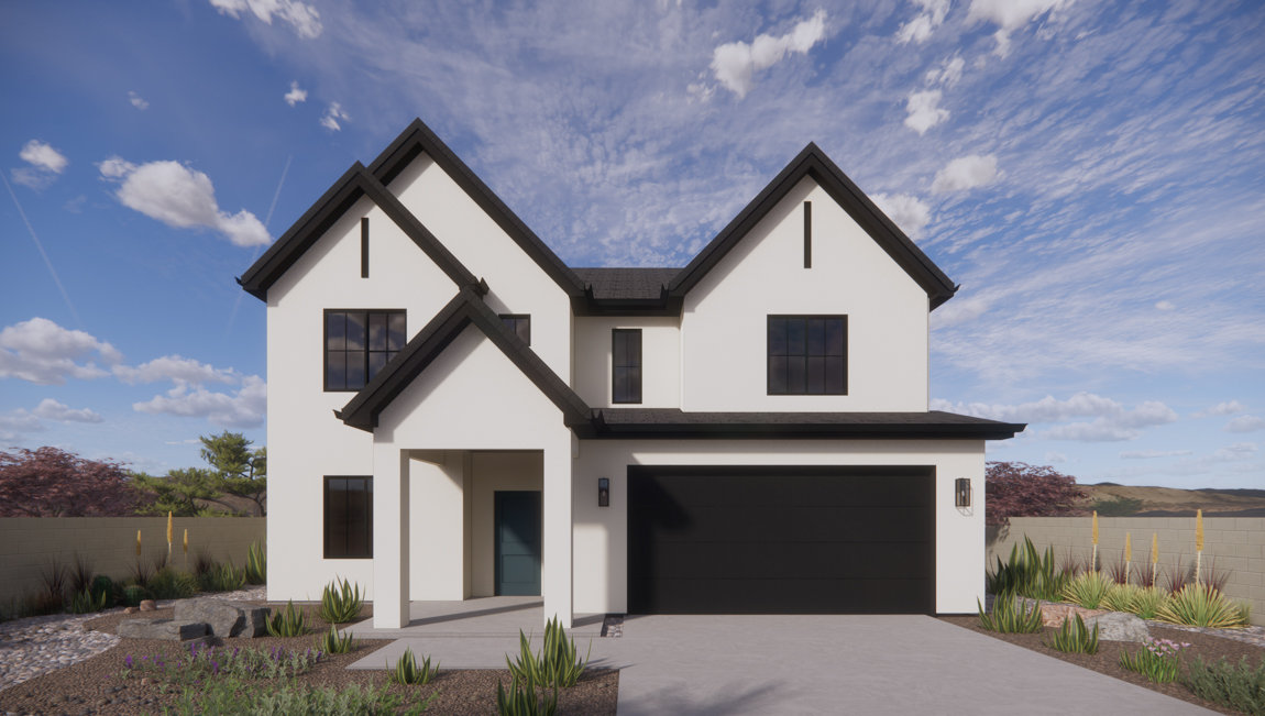 Brand new two story home in Washington  with an attractive desert style exterior