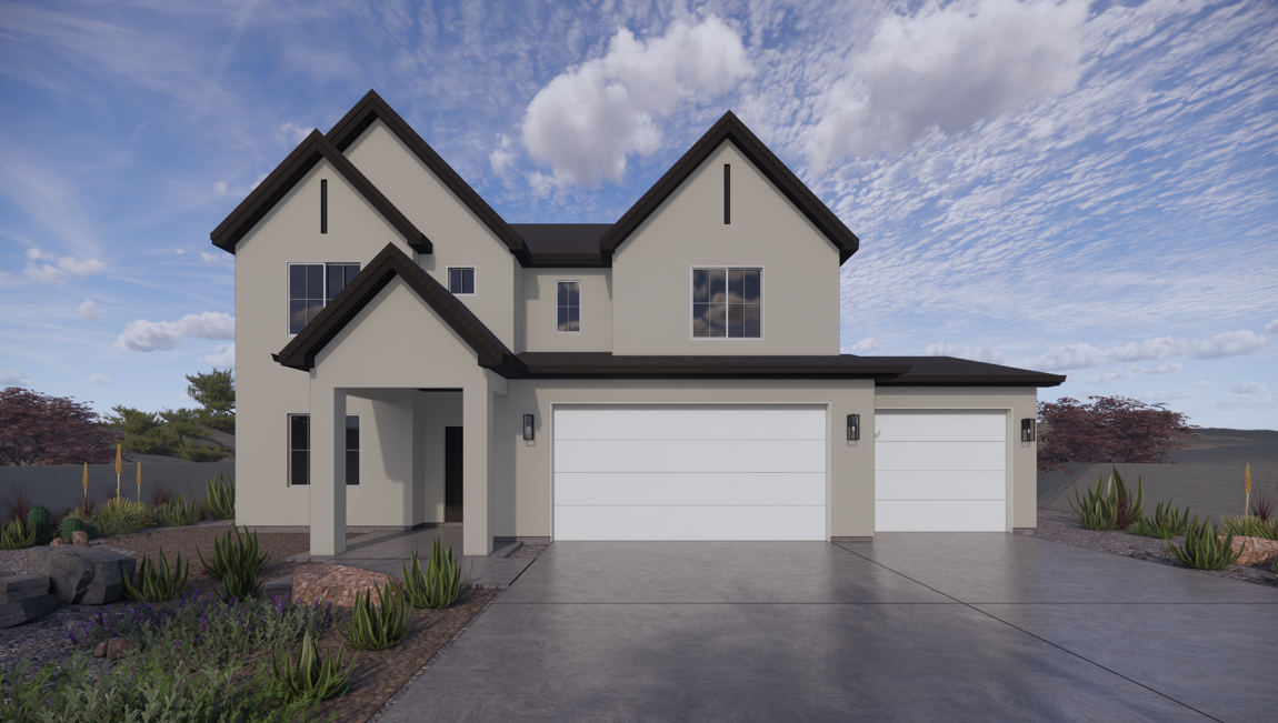 Brand new two story home in Washington  with an attractive desert style exterior