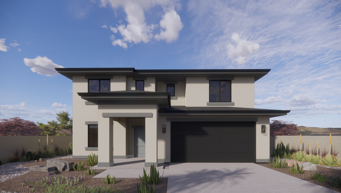 Brand new two story home in Washington  with an attractive desert style exterior