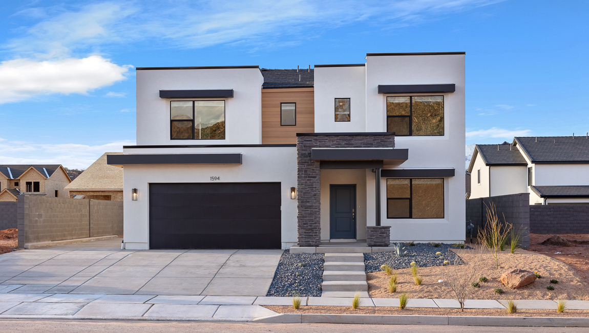 Brand new two story home in Washington  with an attractive desert style exterior