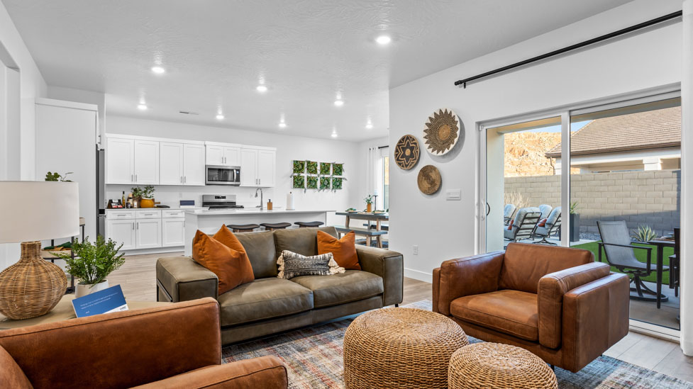 Spacious living room with large picture window
