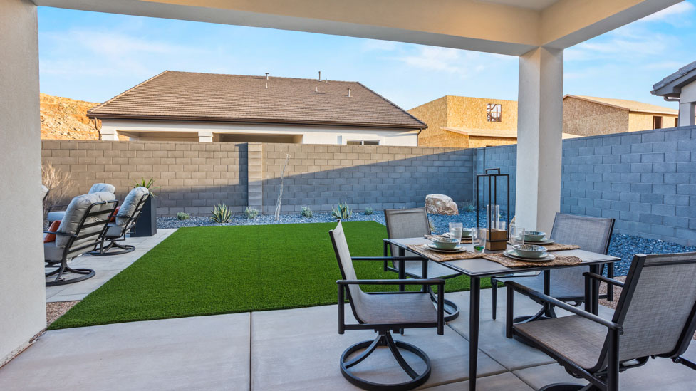 Back covered porch off of the dining area