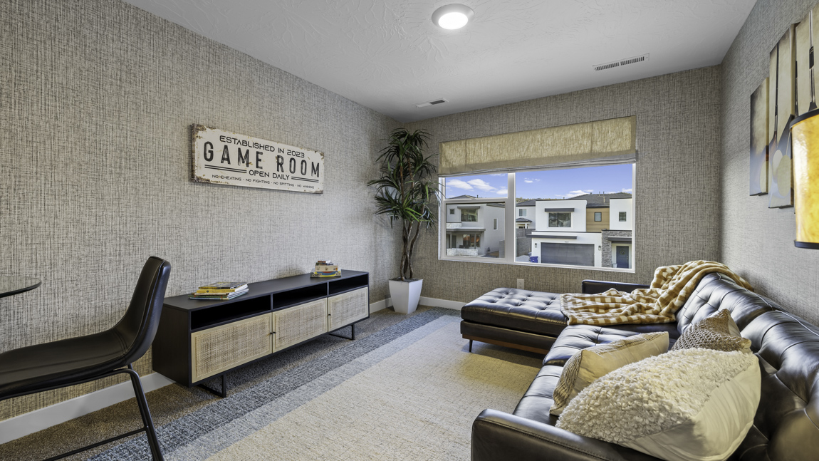 Open loft with oversized picture window