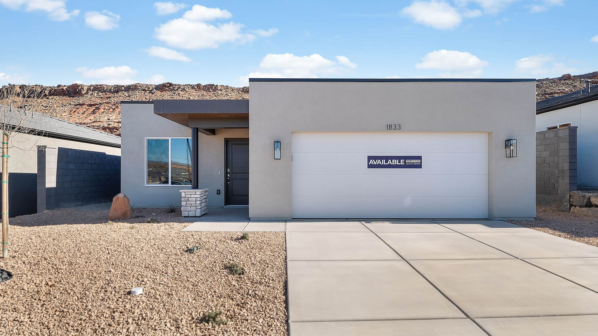 Aila exterior elevation desert modern